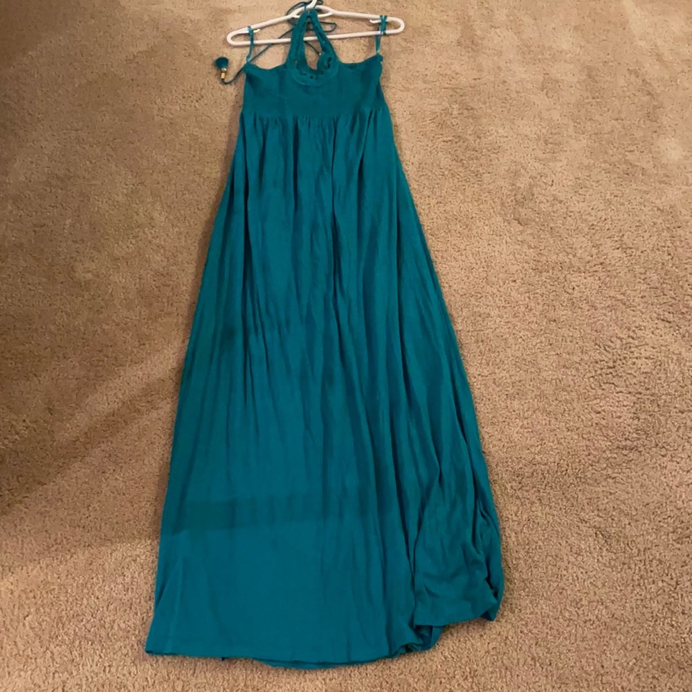 Juicy Couture Large Long Turquoise Dress